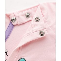 Pine Kids Disney Single Jersey Knit Half Sleeves T-Shirt with Daisy Duck Graphic - Pink
