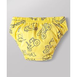 Babyhug 100% Cotton Single Jersey Knit Antibacterial Briefs With Car & Dino Print Pack of 3 - Multicolor