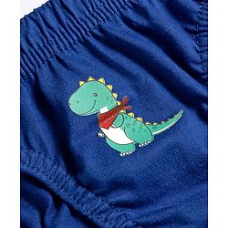 Babyhug 100% Cotton Single Jersey Knit Antibacterial Briefs With Car & Dino Print Pack of 3 - Multicolor