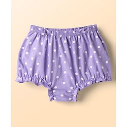 Babyhug 100% Cotton Knit Polka Dots & Floral Printed Antibacterial Bloomers Pack Of 3 - Multicolour
