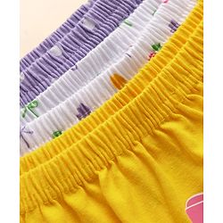Babyhug 100% Cotton Knit Polka Dots & Floral Printed Antibacterial Bloomers Pack Of 3 - Multicolour