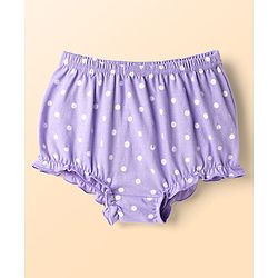 Babyhug 100% Cotton Knit Polka Dots & Floral Printed Antibacterial Bloomers Pack Of 3 - Multicolour