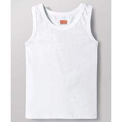 Babyhug 100% Organic Cotton Knit Sleeveless Solid Colour  Vests Pack of 3 - White