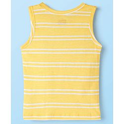 Babyhug 100% Cotton Single Jersey Knit Antibacterial Sleeveless Vests With Forest Print Pack of 3 - Multicolor