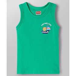 Babyhug 100% Antibacterial Cotton Knit Sleeveless Striped & Nautical Theme Printed Vests Pack of 3 - Blue White & Green