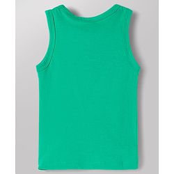 Babyhug 100% Antibacterial Cotton Knit Sleeveless Striped & Nautical Theme Printed Vests Pack of 3 - Blue White & Green