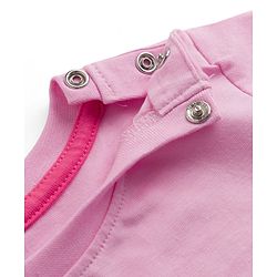 Babyhug Disney Single Jersey Knit Half Sleeves T-Shirt & Pyjama Night Suit with Daisy Duck Graphics - Pink