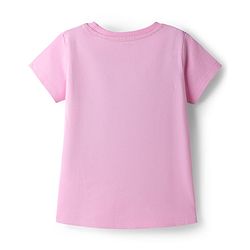 Babyhug Disney Single Jersey Knit Half Sleeves T-Shirt & Pyjama Night Suit with Daisy Duck Graphics - Pink