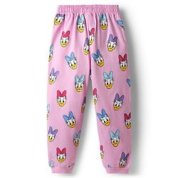 Babyhug Disney Single Jersey Knit Half Sleeves T-Shirt & Pyjama Night Suit with Daisy Duck Graphics - Pink