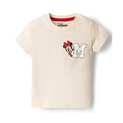 Babyhug Disney Single Jersey Knit Half Sleeves T-Shirt & Skirts Set With Minnie Mouse Graphics- Multicolor