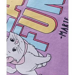 Babyhug Disney Single Jersey Knit Half Sleeves T-Shirt & Shorts Set with Marie Graphic - Multicolor
