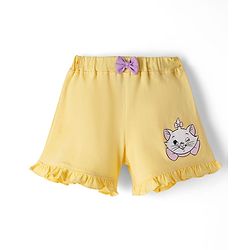 Babyhug Disney Single Jersey Knit Half Sleeves T-Shirt & Shorts Set with Marie Graphic - Multicolor