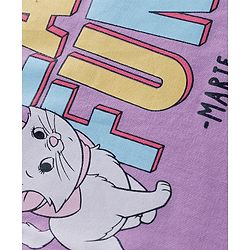 Babyhug Disney Single Jersey Knit Half Sleeves T-Shirt & Shorts Set with Marie Graphic - Multicolor