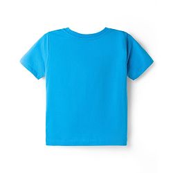 Babyhug Cotton Knit Half Sleeves T-Shirt & Pyjama Night Suit With Dino Print - Blue