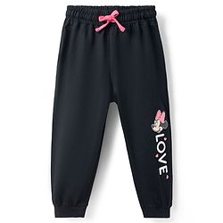 Babyhug Disney 100% Cotton Knit Half Sleeves T-Shirt & Joggers Set With Minnie Mouse Graphic - Multicolor