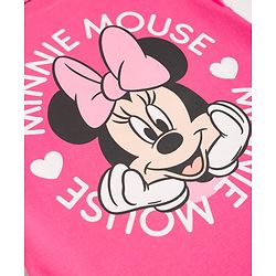 Babyhug Disney 100% Cotton Knit Half Sleeves T-Shirt & Joggers Set With Minnie Mouse Graphic - Multicolor