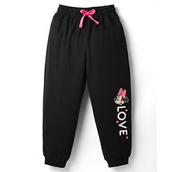 Babyhug Disney 100% Cotton Knit Half Sleeves T-Shirt & Joggers Set With Minnie Mouse Graphic - Multicolor