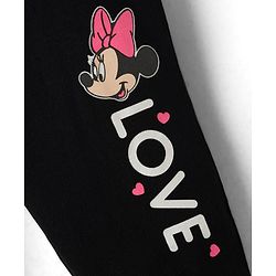 Babyhug Disney 100% Cotton Knit Half Sleeves T-Shirt & Joggers Set With Minnie Mouse Graphic - Multicolor