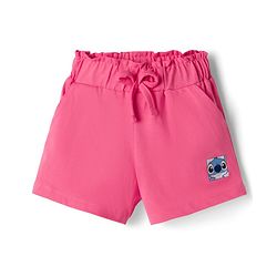 Babyhug Disney Single Jersey Knit Half Sleeves T-Shirt & Shorts Set With Lilo & Stitch Graphics - Multicolor