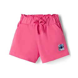 Babyhug Disney Single Jersey Knit Half Sleeves T-Shirt & Shorts Set With Lilo & Stitch Graphics - Multicolor