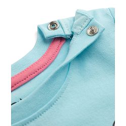 Babyhug Disney Single Jersey Knit Half Sleeves T-Shirt With Minnie Mouse Graphics - Sky Blue