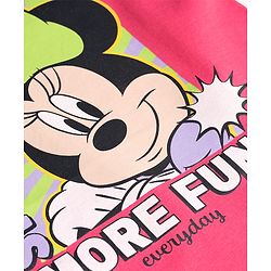 Babyhug Disney Single Jersey Knit Half Sleeves T-Shirt With Minnie Mouse Graphics - Pink