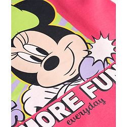 Babyhug Disney Single Jersey Knit Half Sleeves T-Shirt With Minnie Mouse Graphics - Pink
