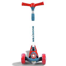 Babyhug Glider 3 Wheel Kids Kick Scooter with LED Wheels - Red Blue| Adjustable Height| Weight Capacity Upto 50 Kg| Toy for 2 to 12 yrs Boys & Girls| Activity Gifting Option| Compact Fold| Lean-to-Steer