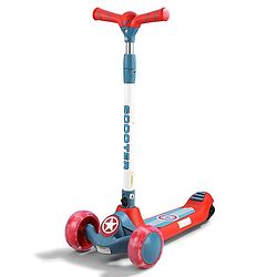 Babyhug Glider 3 Wheel Kids Kick Scooter with LED Wheels - Red Blue| Adjustable Height| Weight Capacity Upto 50 Kg| Toy for 2 to 12 yrs Boys & Girls| Activity Gifting Option| Compact Fold| Lean-to-Steer