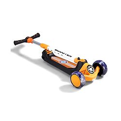 Babyhug Glider 3 Wheel Kids Kick Scooter with LED Wheels - Red Blue| Adjustable Height| Weight Capacity Upto 50 Kg| Toy for 2 to 12 yrs Boys & Girls| Activity Gifting Option| Compact Fold| Lean-to-Steer