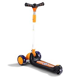 Babyhug Glider 3 Wheel Kids Kick Scooter with LED Wheels - Red Blue| Adjustable Height| Weight Capacity Upto 50 Kg| Toy for 2 to 12 yrs Boys & Girls| Activity Gifting Option| Compact Fold| Lean-to-Steer