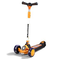 Babyhug Glider 3 Wheel Kids Kick Scooter with LED Wheels - Red Blue| Adjustable Height| Weight Capacity Upto 50 Kg| Toy for 2 to 12 yrs Boys & Girls| Activity Gifting Option| Compact Fold| Lean-to-Steer