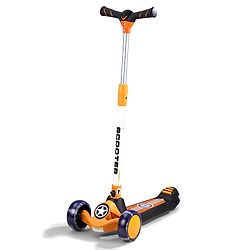 Babyhug Glider 3 Wheel Kids Kick Scooter with LED Wheels - Red Blue| Adjustable Height| Weight Capacity Upto 50 Kg| Toy for 2 to 12 yrs Boys & Girls| Activity Gifting Option| Compact Fold| Lean-to-Steer