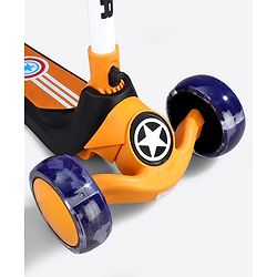 Babyhug Glider 3 Wheel Kids Kick Scooter with LED Wheels - Red Blue| Adjustable Height| Weight Capacity Upto 50 Kg| Toy for 2 to 12 yrs Boys & Girls| Activity Gifting Option| Compact Fold| Lean-to-Steer