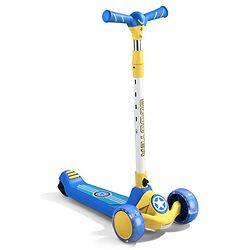 Babyhug Glider 3 Wheel Kids Kick Scooter with LED Wheels - Red Blue| Adjustable Height| Weight Capacity Upto 50 Kg| Toy for 2 to 12 yrs Boys & Girls| Activity Gifting Option| Compact Fold| Lean-to-Steer