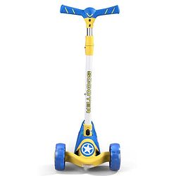 Babyhug Glider 3 Wheel Kids Kick Scooter with LED Wheels - Red Blue| Adjustable Height| Weight Capacity Upto 50 Kg| Toy for 2 to 12 yrs Boys & Girls| Activity Gifting Option| Compact Fold| Lean-to-Steer