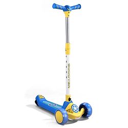 Babyhug Glider 3 Wheel Kids Kick Scooter with LED Wheels - Red Blue| Adjustable Height| Weight Capacity Upto 50 Kg| Toy for 2 to 12 yrs Boys & Girls| Activity Gifting Option| Compact Fold| Lean-to-Steer