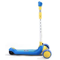 Babyhug Glider 3 Wheel Kids Kick Scooter with LED Wheels - Red Blue| Adjustable Height| Weight Capacity Upto 50 Kg| Toy for 2 to 12 yrs Boys & Girls| Activity Gifting Option| Compact Fold| Lean-to-Steer