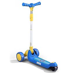 Babyhug Glider 3 Wheel Kids Kick Scooter with LED Wheels - Red Blue| Adjustable Height| Weight Capacity Upto 50 Kg| Toy for 2 to 12 yrs Boys & Girls| Activity Gifting Option| Compact Fold| Lean-to-Steer
