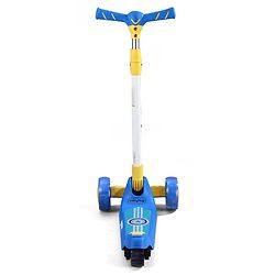 Babyhug Glider 3 Wheel Kids Kick Scooter with LED Wheels - Red Blue| Adjustable Height| Weight Capacity Upto 50 Kg| Toy for 2 to 12 yrs Boys & Girls| Activity Gifting Option| Compact Fold| Lean-to-Steer
