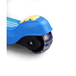 Babyhug Glider 3 Wheel Kids Kick Scooter with LED Wheels - Red Blue| Adjustable Height| Weight Capacity Upto 50 Kg| Toy for 2 to 12 yrs Boys & Girls| Activity Gifting Option| Compact Fold| Lean-to-Steer