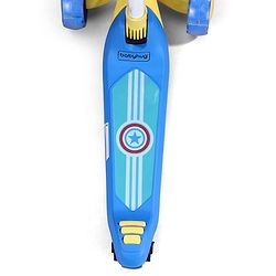 Babyhug Glider 3 Wheel Kids Kick Scooter with LED Wheels - Red Blue| Adjustable Height| Weight Capacity Upto 50 Kg| Toy for 2 to 12 yrs Boys & Girls| Activity Gifting Option| Compact Fold| Lean-to-Steer