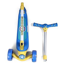 Babyhug Glider 3 Wheel Kids Kick Scooter with LED Wheels - Red Blue| Adjustable Height| Weight Capacity Upto 50 Kg| Toy for 2 to 12 yrs Boys & Girls| Activity Gifting Option| Compact Fold| Lean-to-Steer