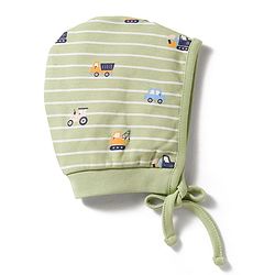 Babyhug 100% Cotton Intelock Knit Printed Baby Caps Pack of 2 Multicolor - Diameter 14 cm