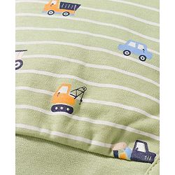 Babyhug 100% Cotton Intelock Knit Printed Baby Caps Pack of 2 Multicolor - Diameter 14 cm