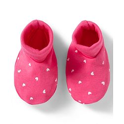 Babyhug 100% Cotton Knit Mittens & Booties With Heart Print - Multicolor
