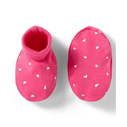 Babyhug 100% Cotton Knit Mittens & Booties With Heart Print - Multicolor