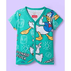 Babyhug Disney 100% Cotton Knit Half Sleeves Jhablas With Donald Duck Graphics Pack of 3 - Multicolour
