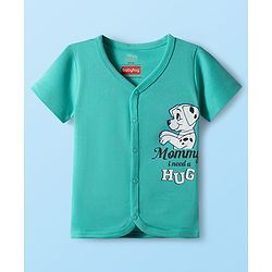 Babyhug Disney Interlock Knit Half Sleeves 101 Dalmatians Printed Front Open Jhablas Pack of 3 - White, Blue & Green
