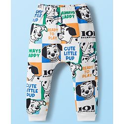 Babyhug Disney Interlock Knit Full Length 101 Dalmatians Printed Diaper Leggings Pack of 3 - White Blue & Sea Green
